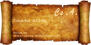 Csurka Alida névjegykártya